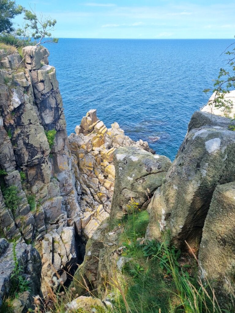 Udsigt ved Helligdomsklipperne på Bornholm